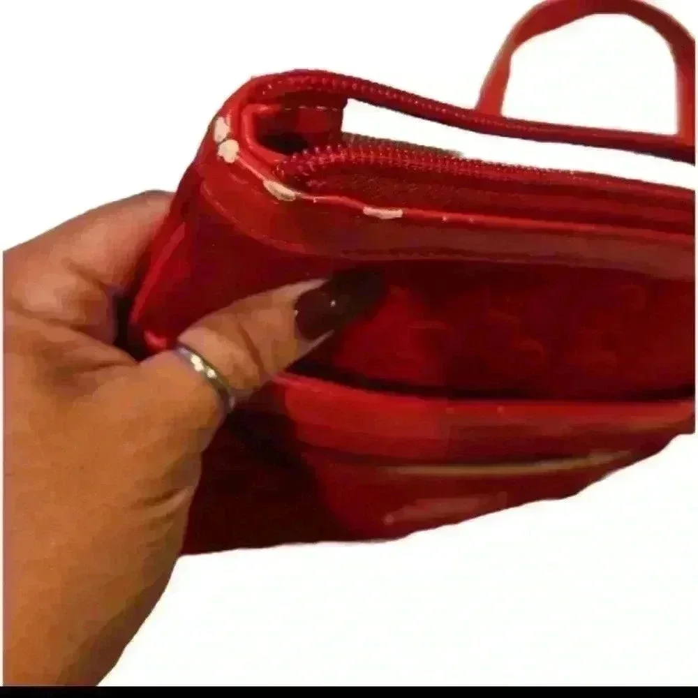 Michael Kors Red Neoprene Signature MK Lightweight Small Trendy Crossbody Bag